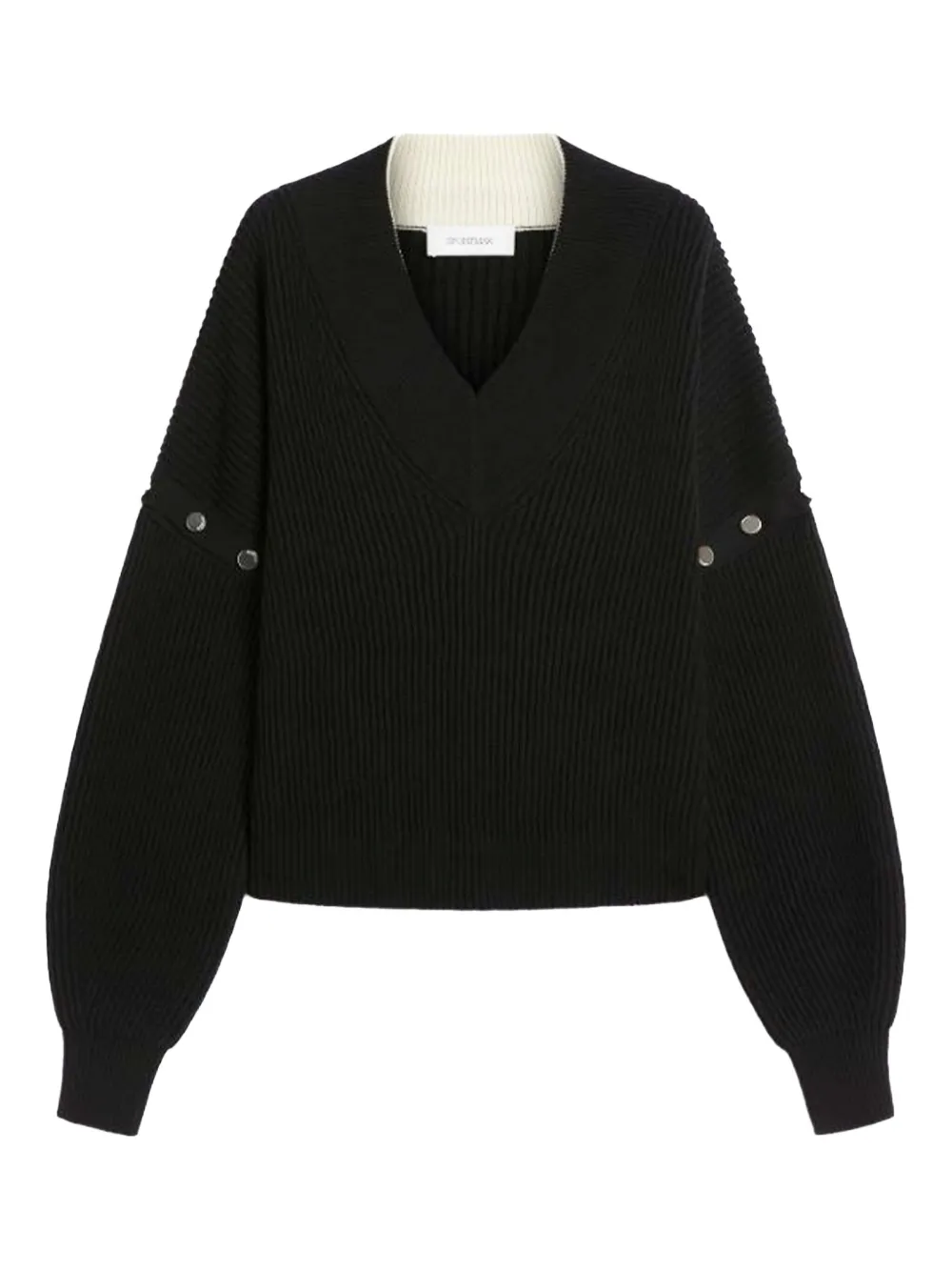 Sportmax Oversized Jumper With Detachable Sleeves In Black