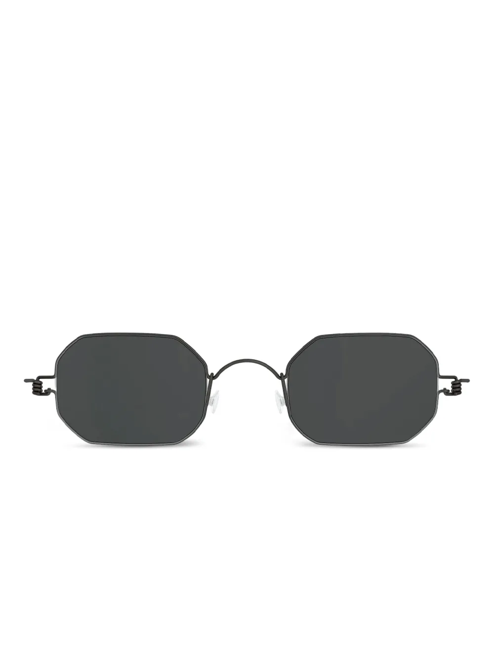 Lindberg 8223 geometric-frame sunglasses Zwart