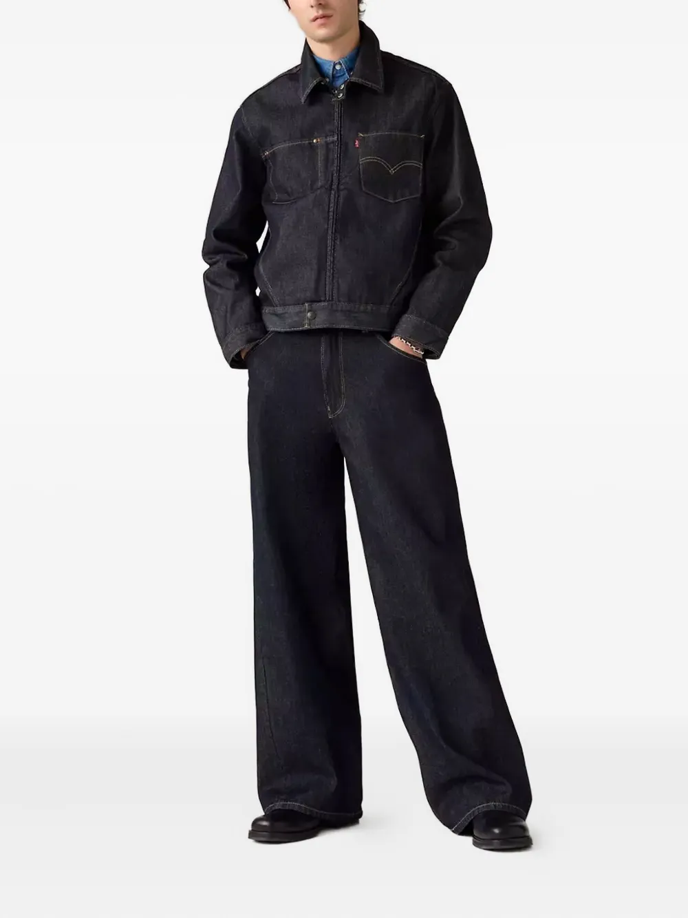 Levi's belted wide-leg jeans - TWIST AND SEW - BLUE