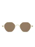 Lindberg geometric-frame sunglasses - Gold