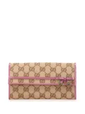 Gucci Pre-Owned 2000-2015 GG Canvas Bow Heart Continental Wallet long wallets - Brown