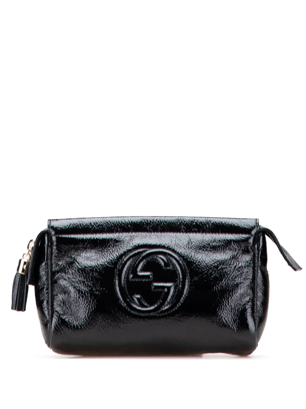 Gucci Pre-Owned 2000-2015 Soft Patent Soho clutch bag | Black | Image 1