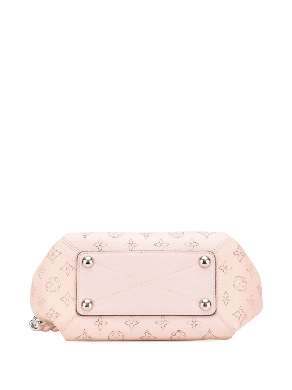 Pre-owned Louis Vuitton 2016 Monogram Mahina Babylone Chain Bb Satchel In Pink