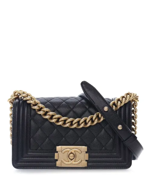 CHANEL Pre-Owned 2018-2019 Small Caviar Boy Flap crossbody bag