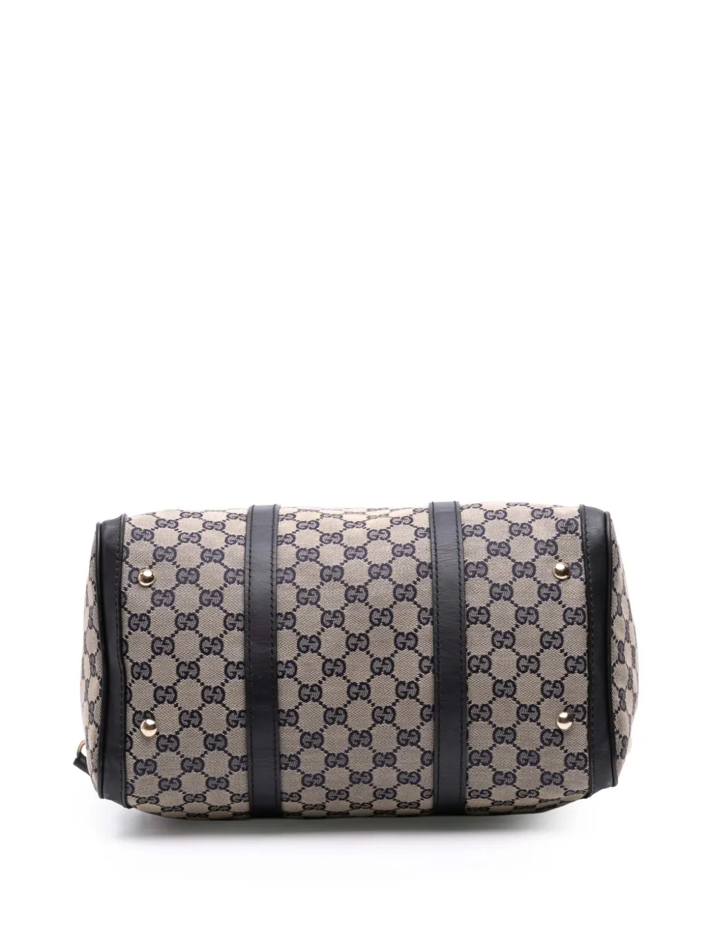 Pre-owned Gucci 2016-2025 Medium Gg Canvas Joy Boston Bag Satchel In Brown
