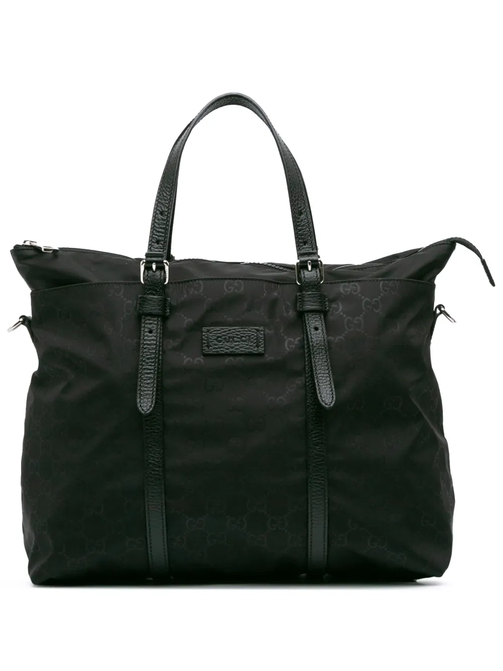Gucci Pre-Owned 2000-2015 GG ナイロン サッチェルバッグ - ブラック Gucci Pre-Owned 2000-2015 GG ナイロン サッチェルバッグ - ブラック
