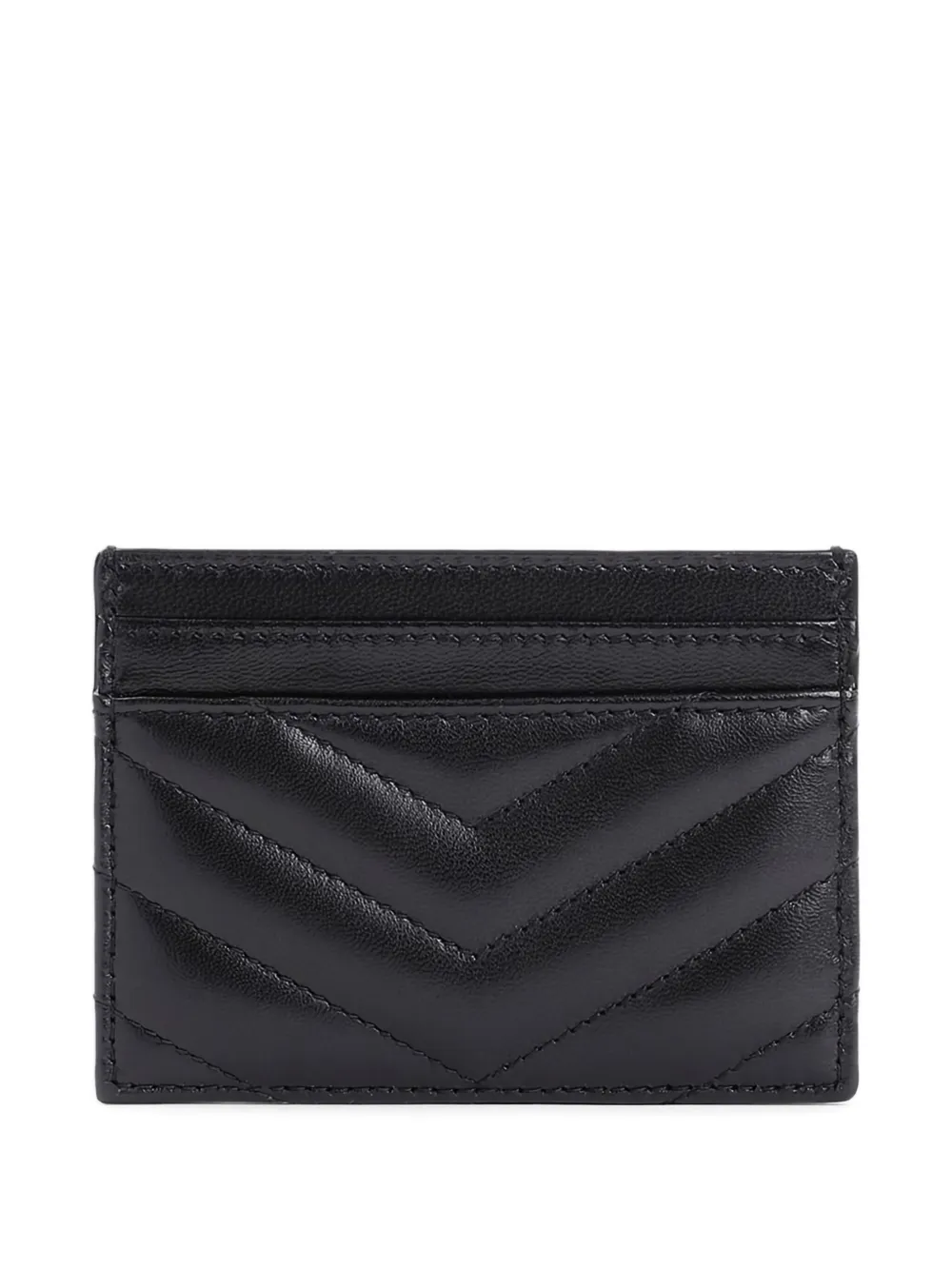 Saint Laurent logo-plaque card case - Zwart