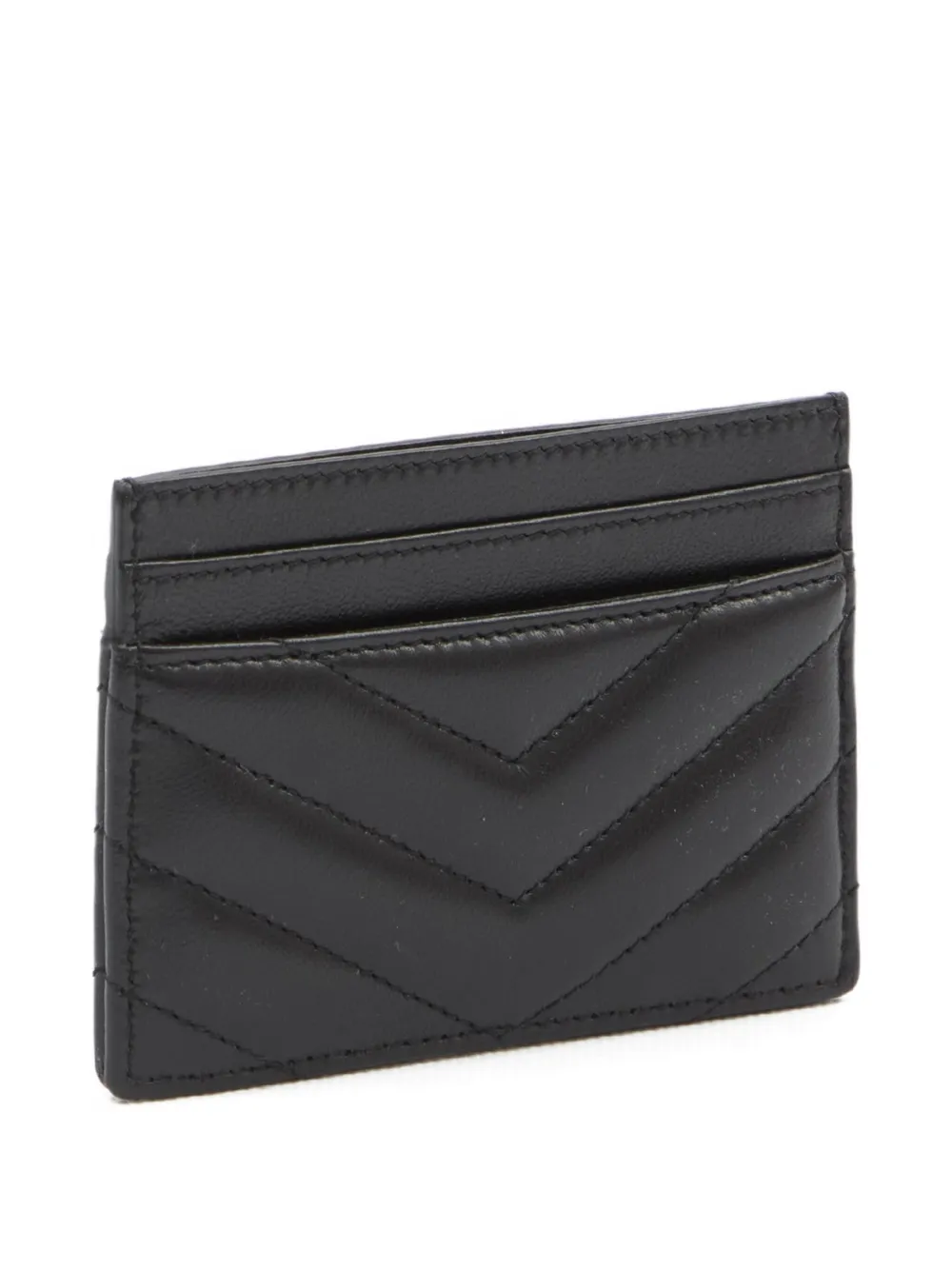 Saint Laurent logo-plaque card case Zwart
