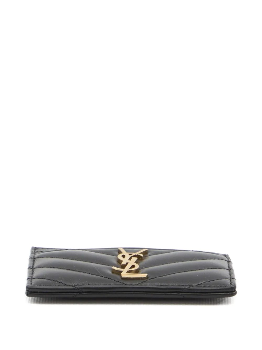 Saint Laurent logo-plaque card case Zwart