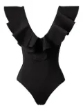 SOFIA ERHAN Stella sleeveless ruffle-detail swimsuit - Black