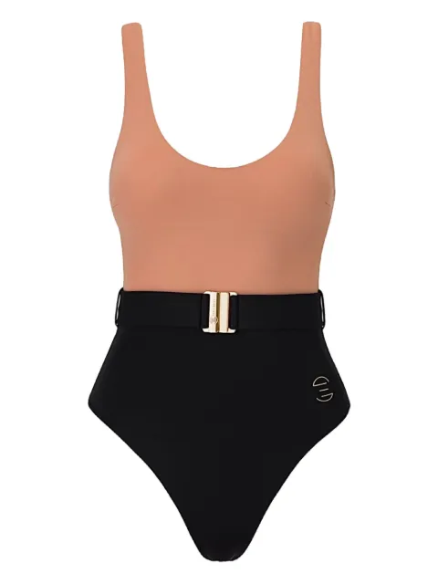 SOFIA ERHAN belted two-tone swimsuit