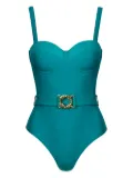 SOFIA ERHAN belted underwired swimsuit - Blue