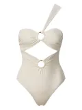 SOFIA ERHAN one-shoulder cut-out swimsuit - White
