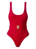 SOFIA ERHAN Scarlet belted swimsuit - Red