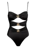 SOFIA ERHAN shell-embellished cut-out swimsuit - Black