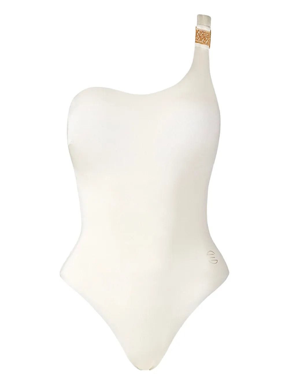 Sofia Erhan Embellished One-shoulder Swimsuit In White