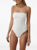 SOFIA ERHAN strapless textured swimsuit - White