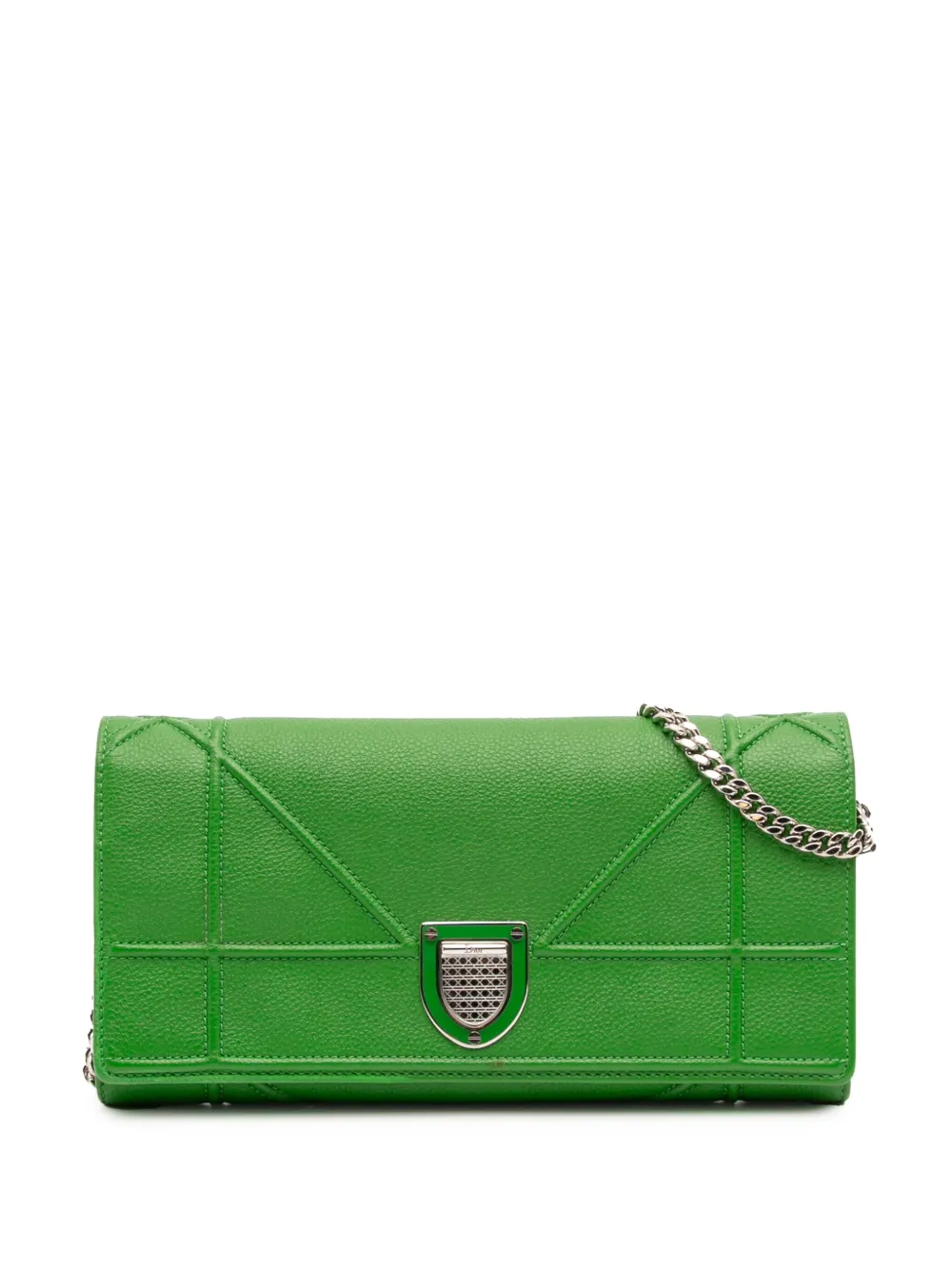 Christian Dior Pre-Owned 2015 ディオラマ クロワジエール ウォレット オン チェーン グレインカーフスキン Christian Dior Pre-Owned 2015 ディオラマ クロワジエール ウォレット オン チェーン グレインカーフスキン