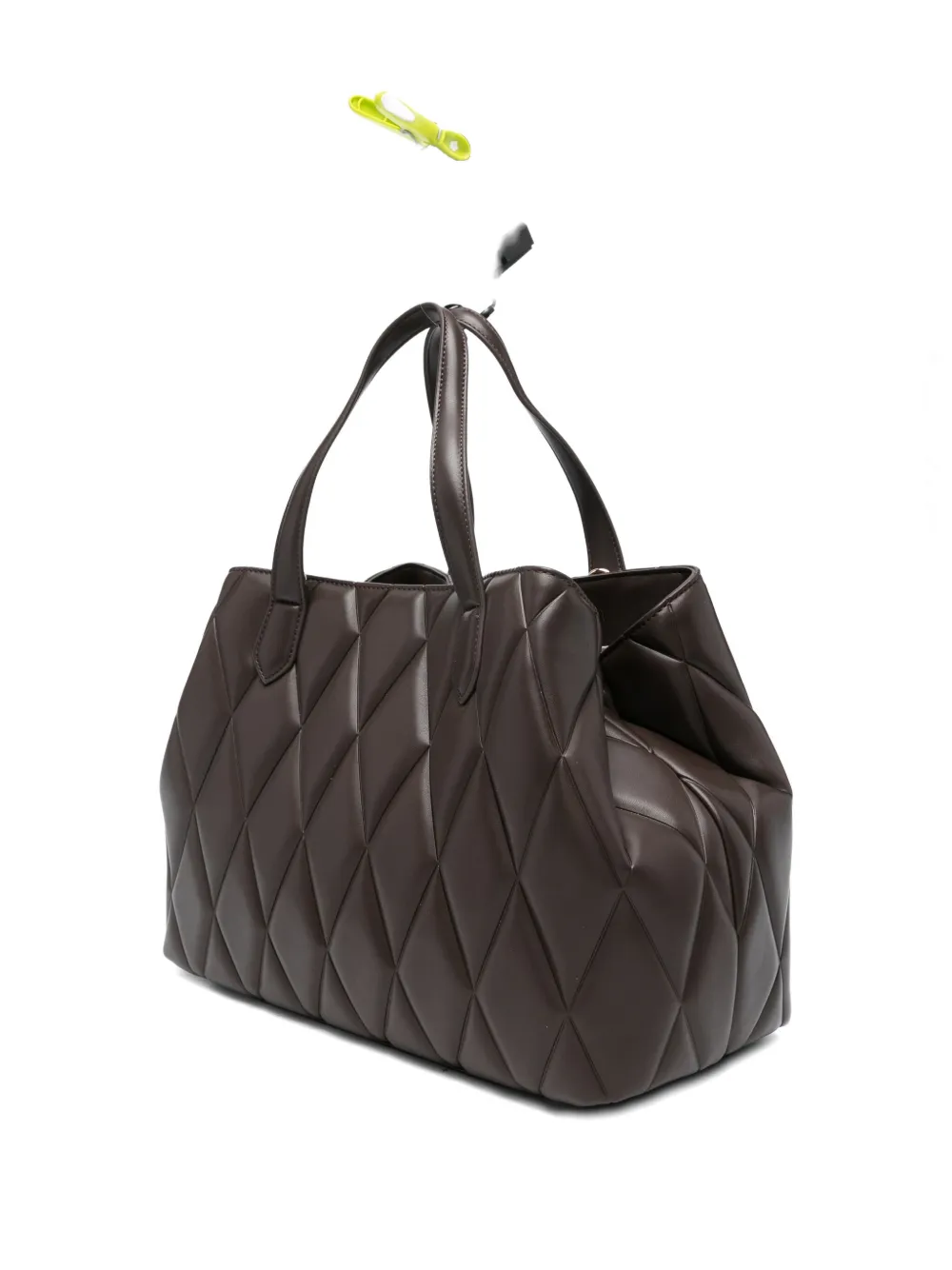 TWINSET quilted logo-plaque tote bag - Bruin