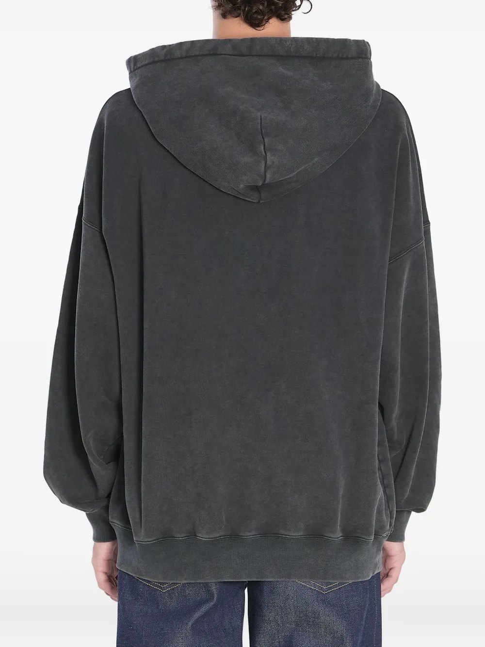 Gucci logo-embroidered hoodie Grijs