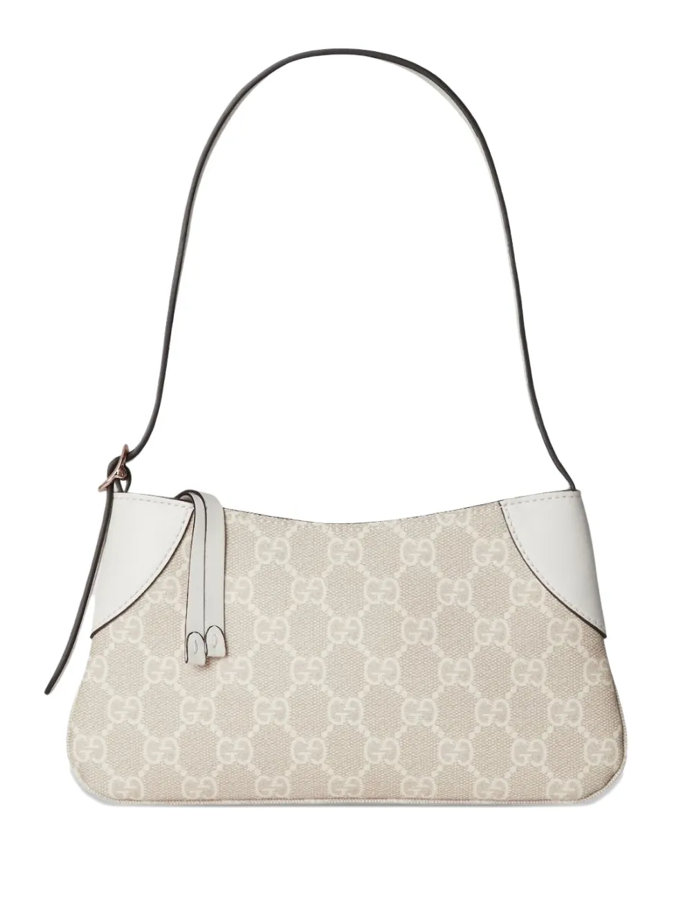 Gucci Schultertasche mit GG-Muster - Nude