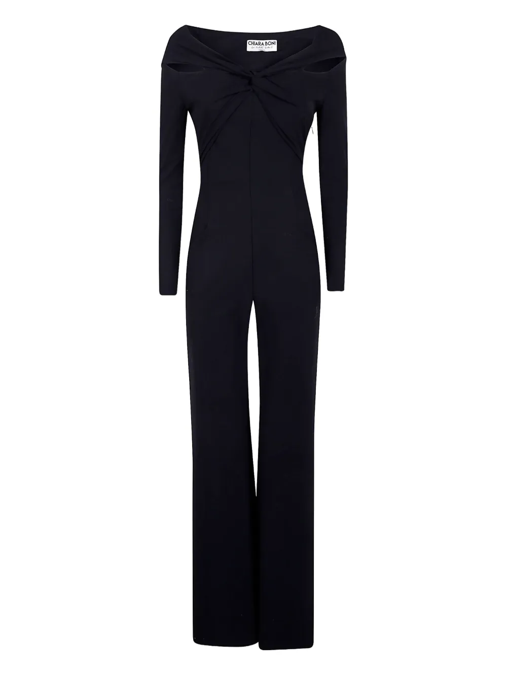 CHIARA BONI La Petite Robe twist-neck jumpsuit | Black | Image 1