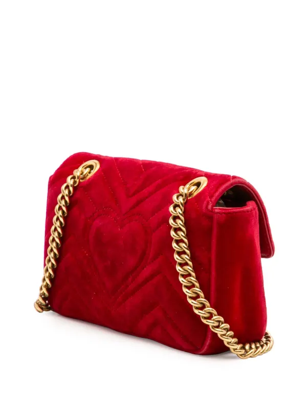 Gucci Pre-Owned 2016-2025 ミニ GGマーモント マトラッセ ベルベット 