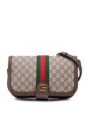 Gucci Pre-Owned 2016-2025 GG Supreme Web Ophidia Flap crossbody bag - Brown