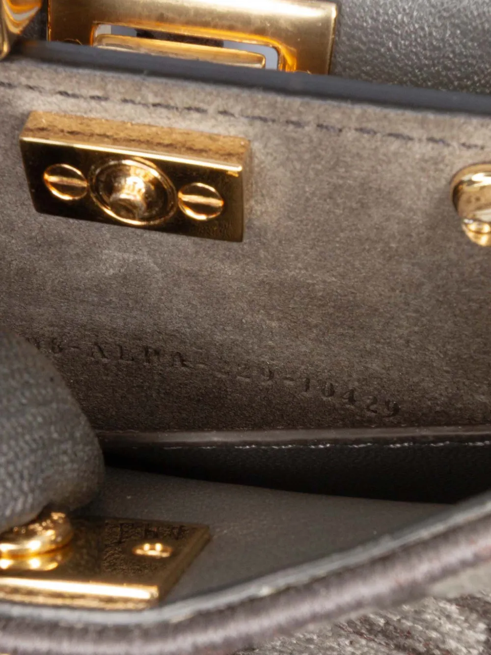 Fendi Pre-Owned 2000-2025 ナノ ズッカ カシミア ピーカブー アイシー