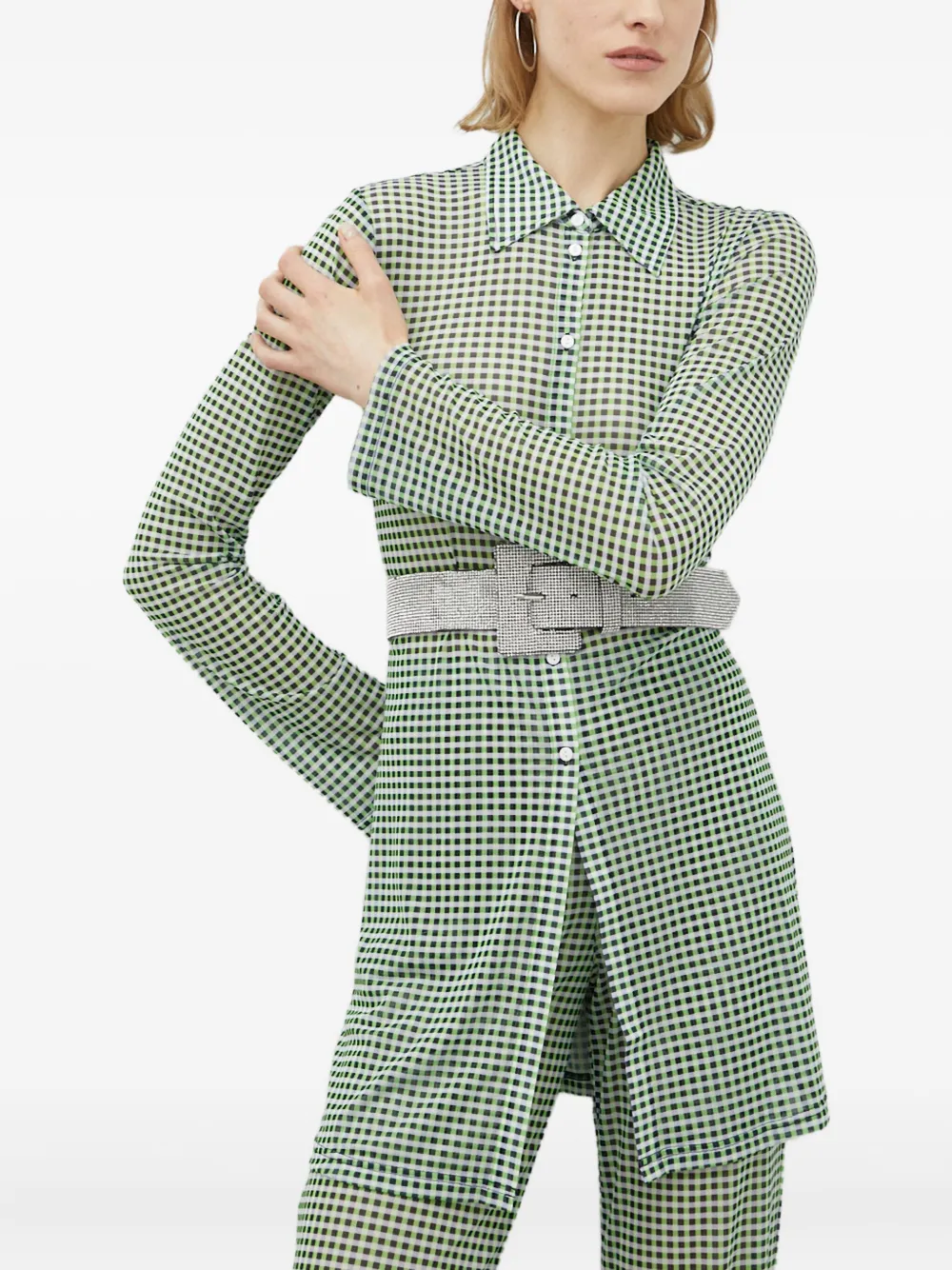 Résumé checked buttoned top | Green | Image 1