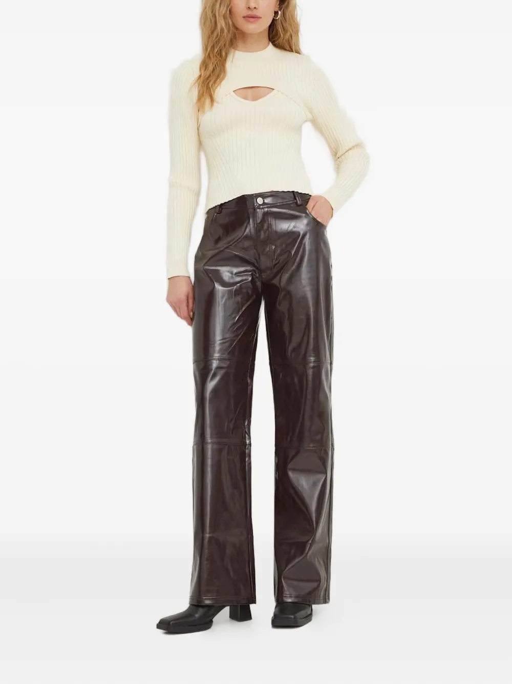 Résumé cut-out ribbed sweater | Knitted Tops | Image 2