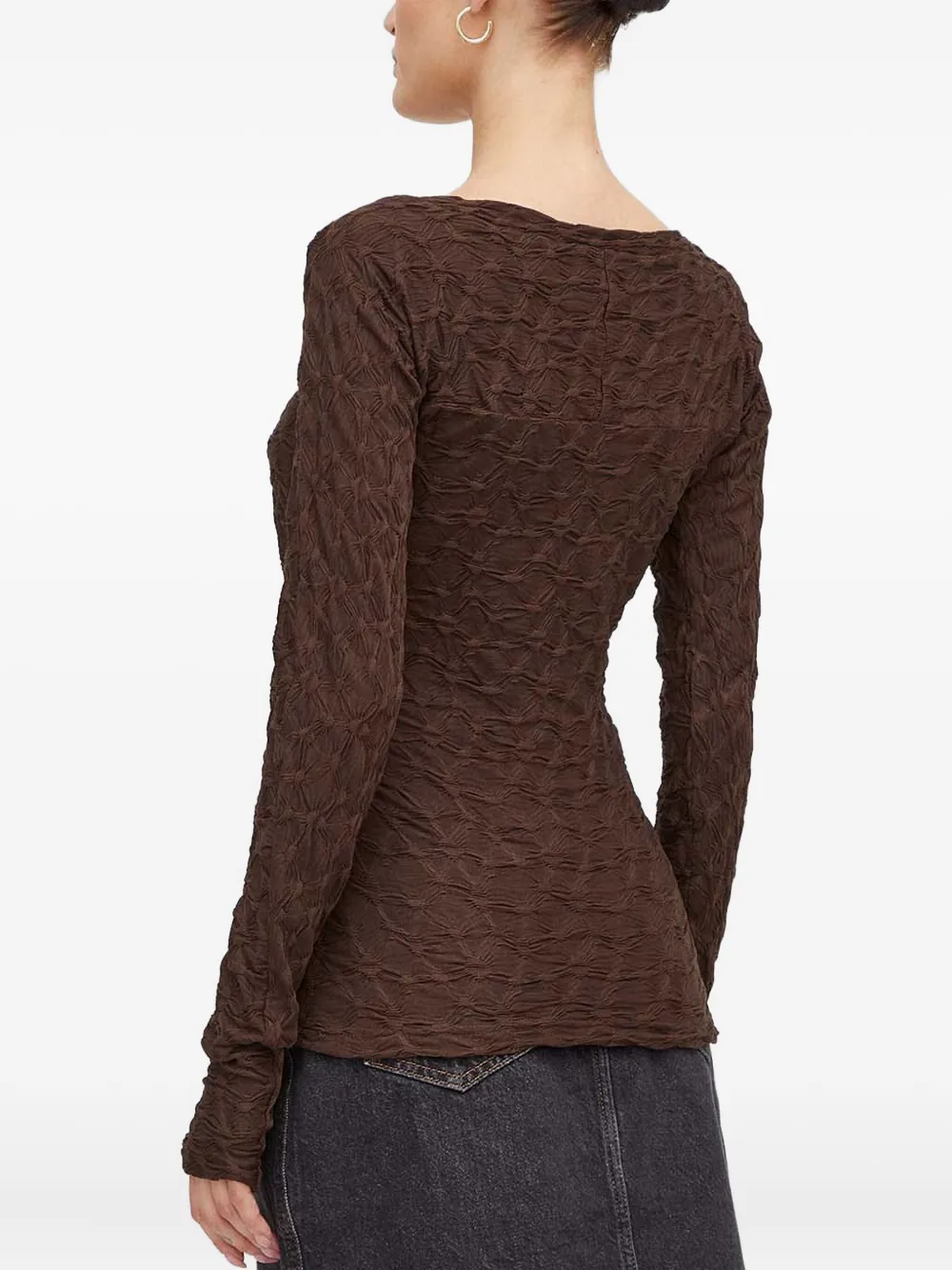  Résumé Long-sleeve Twisted Top - Brown 