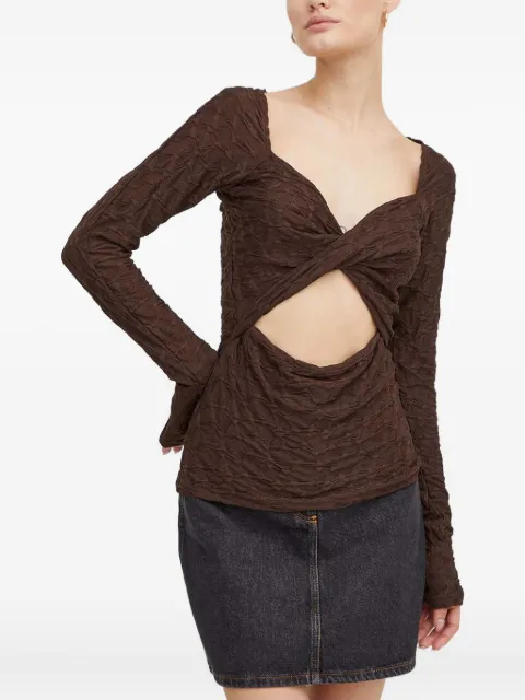 Résumé long-sleeve twisted top
