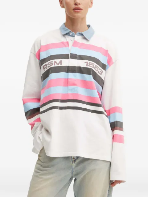 Résumé striped long-sleeves polo top