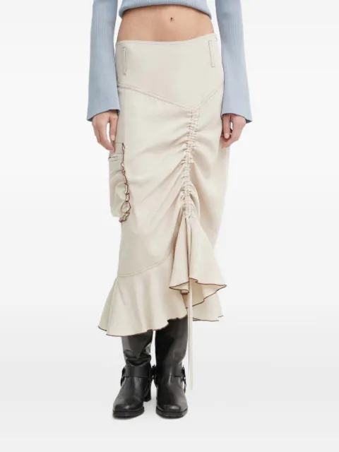 Résumé ruched ruffle-hem skirt