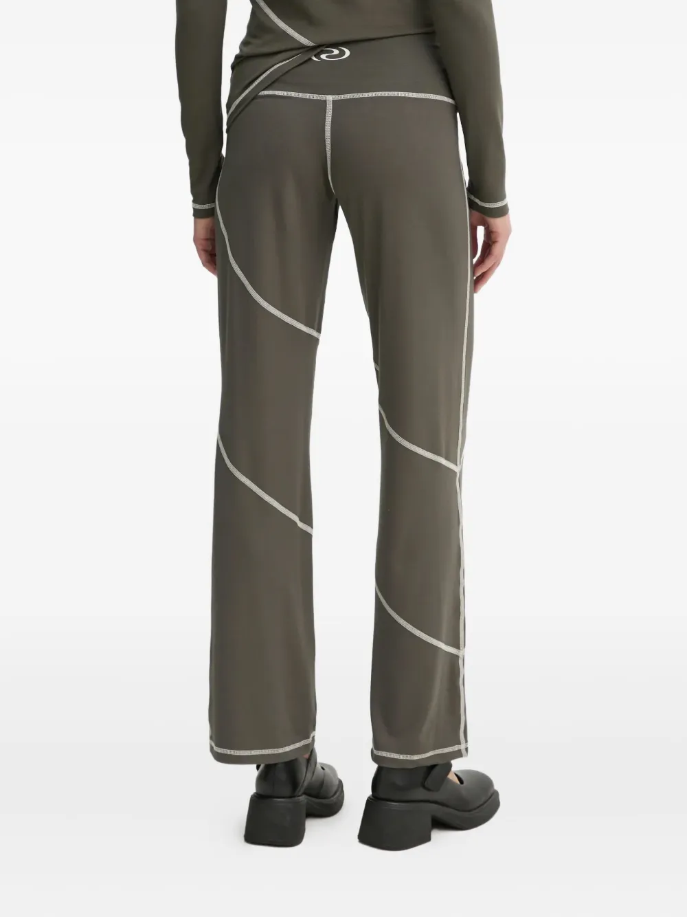 Contrast-Stitching Trousers