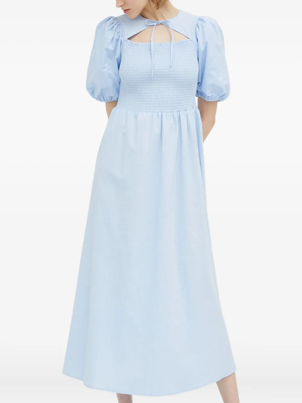 Resume Smocked Cut-out Dress In Blue