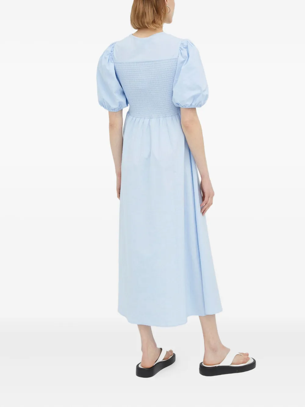Resume Smocked Cut-out Dress In Blue
