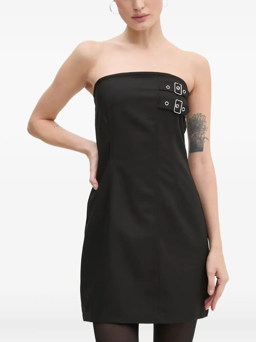 Résumé buckle strapless dress | Black | Image 1