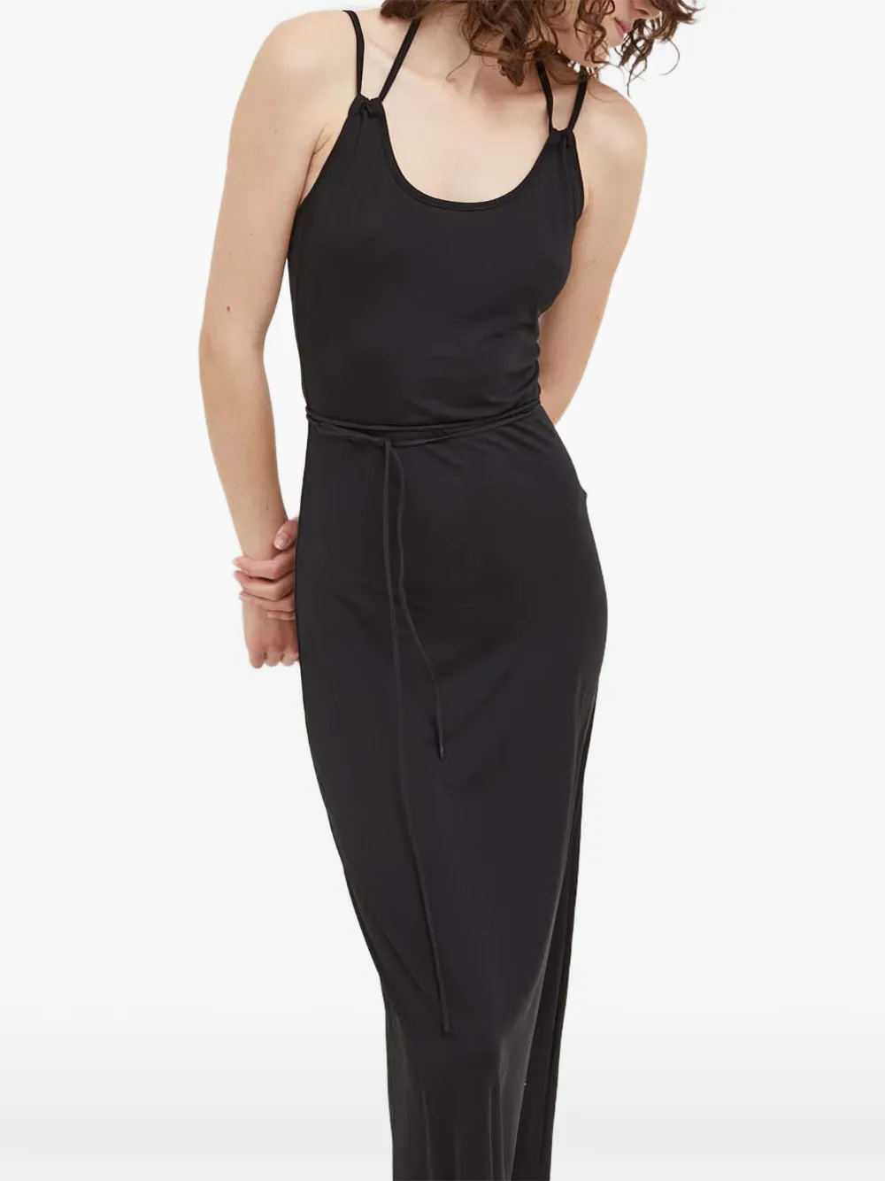 Résumé tie-waist open-back midi dress - Nero