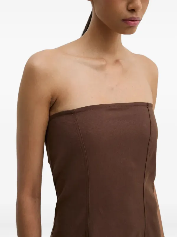 Rsum Strapless Mini Dress | Brown | FARFETCH IL