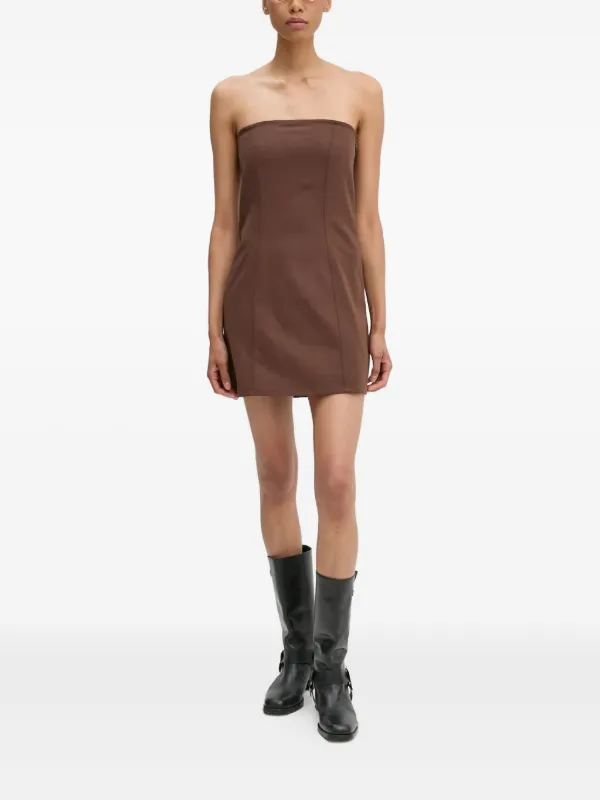 Rsum Strapless Mini Dress | Brown | FARFETCH GE
