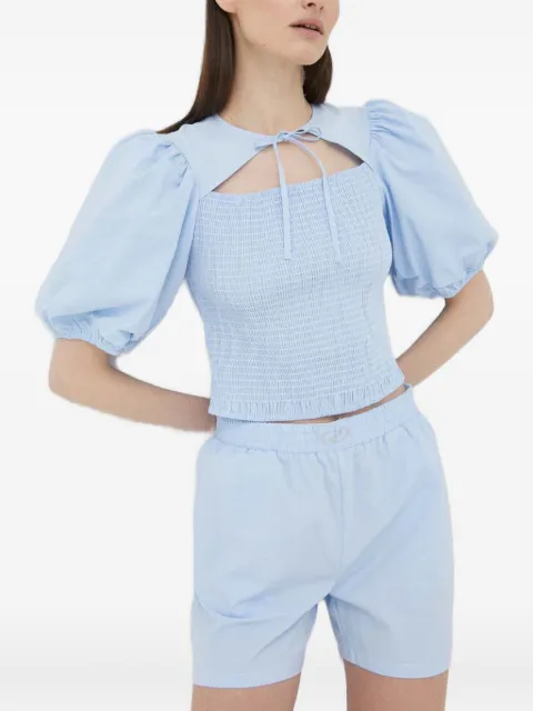 Résumé puff-sleeve cut-out top