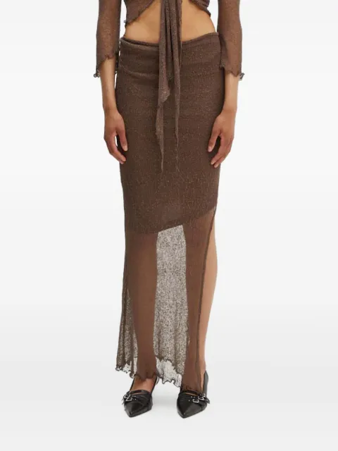 Résumé tie-front ruffled cardigan and skirt set