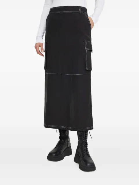 Résumé contrast-stitch skirt