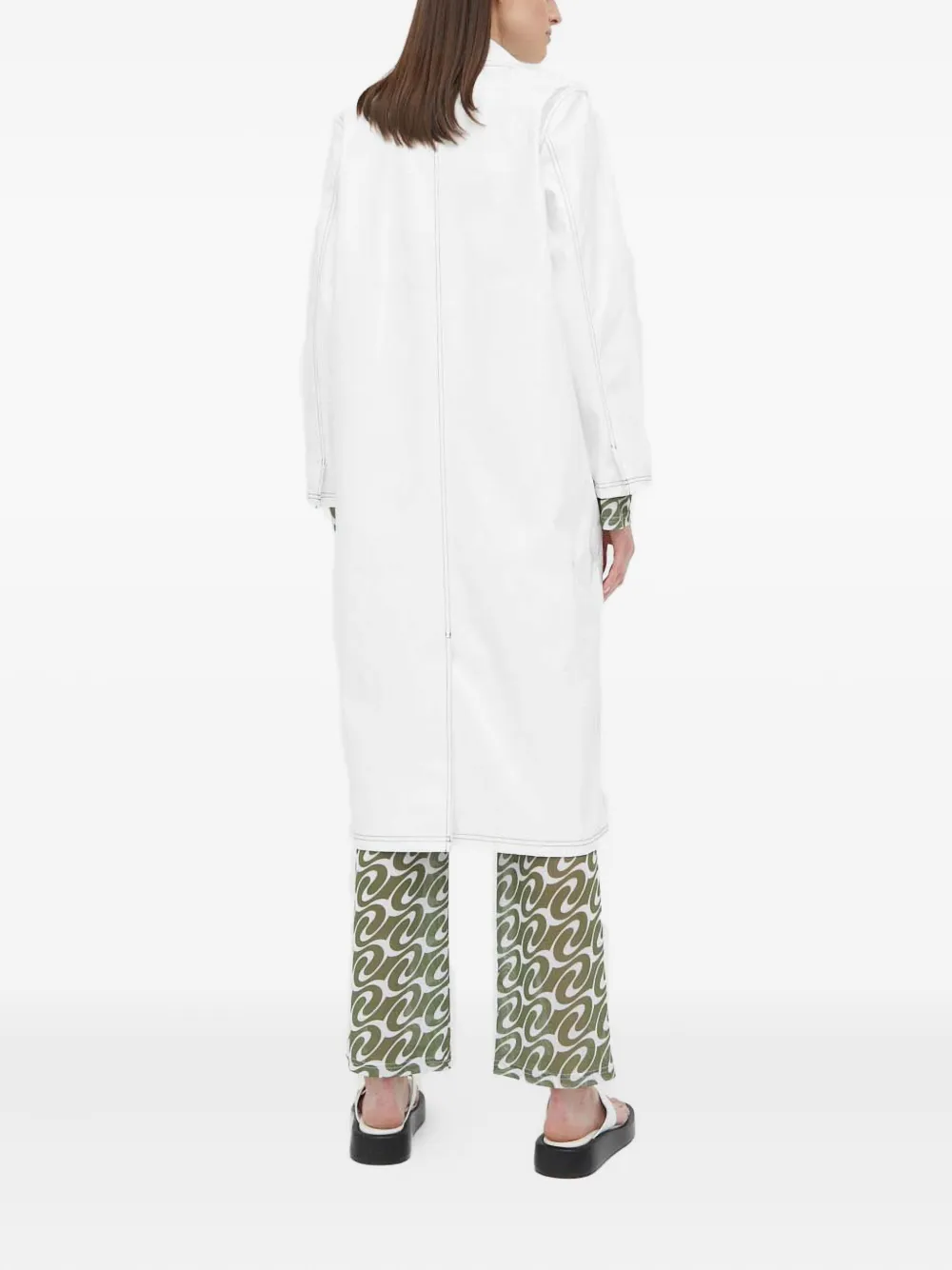 Resume Single-breasted Coat In White