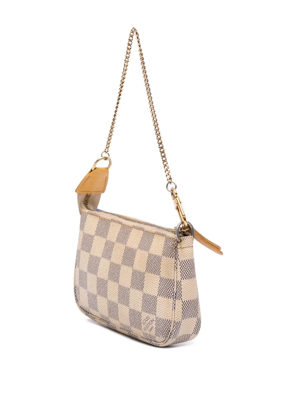 Pre-owned Louis Vuitton 2011 Damier Azur Illustre Mini Pochette Accessoires Handbag In Multi