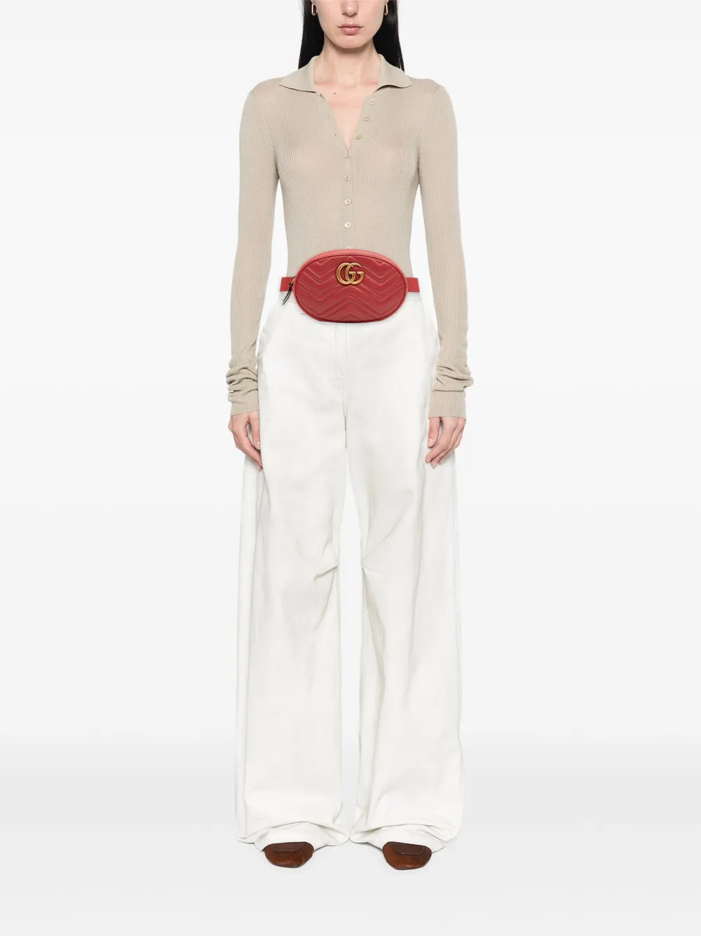 Gucci Pre-Owned 2016-2025 Small GG Marmont Matelasse Leather belt bag | Pre-Owned | Image 2