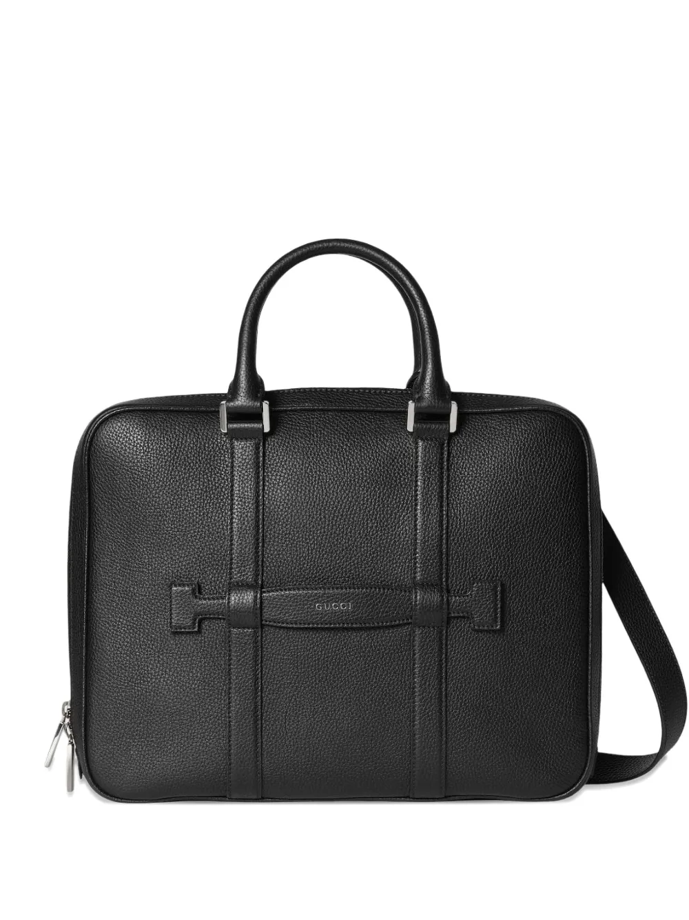 Gucci leather briefcase Zwart