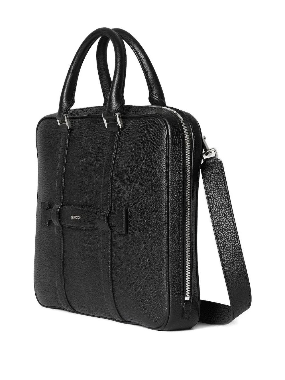 Gucci leather briefcase Zwart